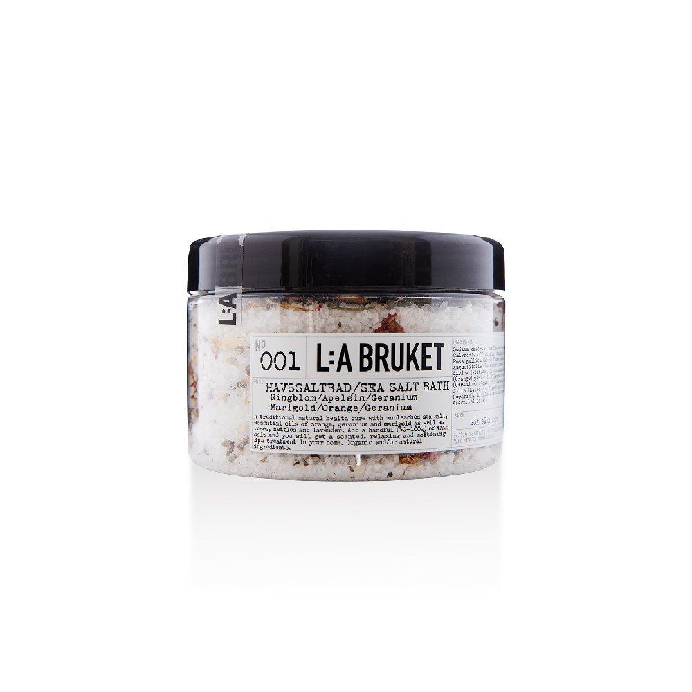 

LA:BRUKET Sea Salt Bath Marigold/Orange/Geranium 450g