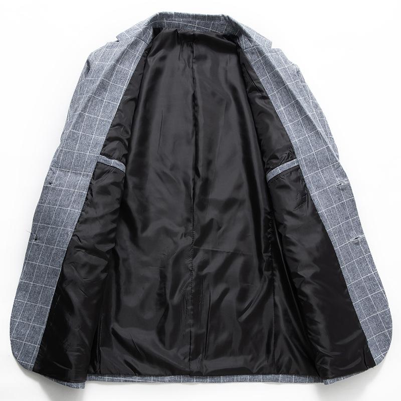 Spring Men  Plaid Thin Blazers Jackets Business Casual Suits Coats Man Slim Fit Formal Wear Blazers Coats