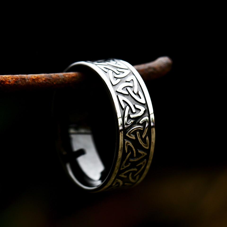 Fashion Vintage Vikings Valknut Ring For Men Women Stainless Steel Simple Rings Party Personalized Jewelry Gifts