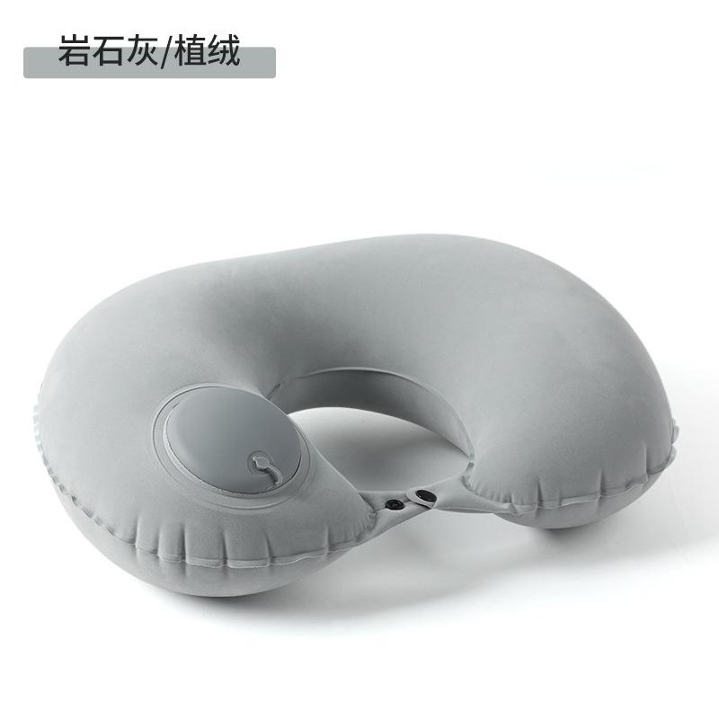 Travel Portable Neck Pillow Press Inflatable Pillow Travel Sanbao Large Edition Airplane Pillow Travel Artifact