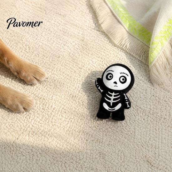 Latex Dog Toys for Aggressive Chewers Skeleton Toy, Halloween Squeaky Chew Mummy Safe Odorless Pet Chewing Bat Shapes, Interactive Toy Anxiety Relief