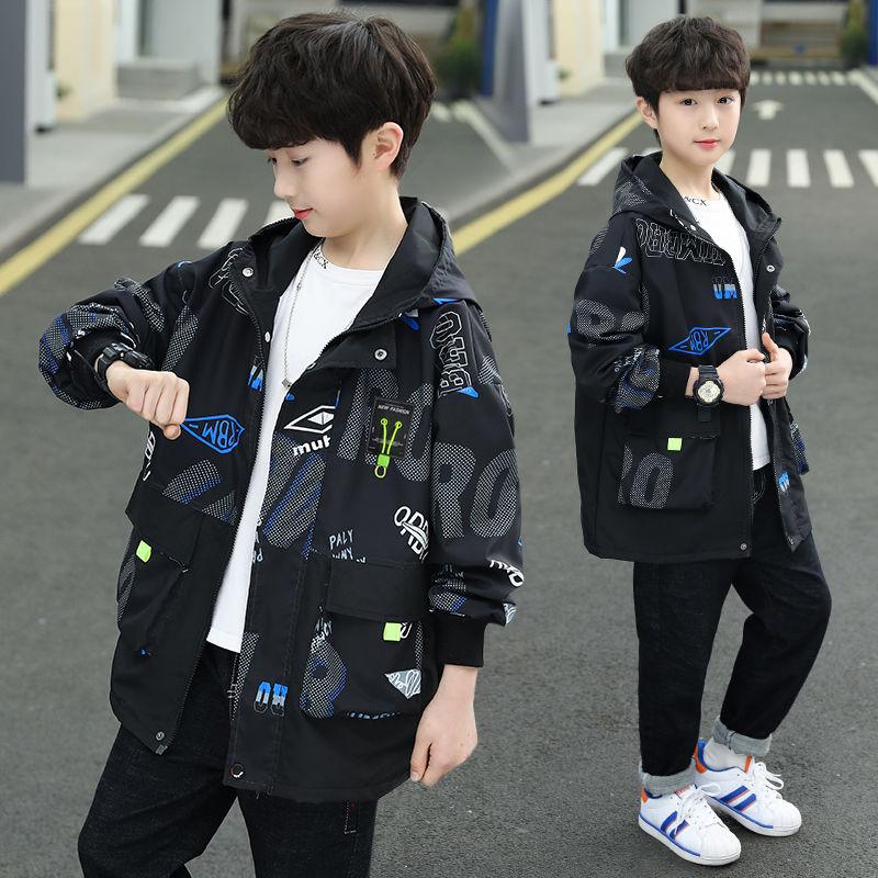 Big Size Boys Coat Jacket Cotton Outerwear Windbreak Perfect Spring Autumn Overcoat High Quality Children's Warm Clothing