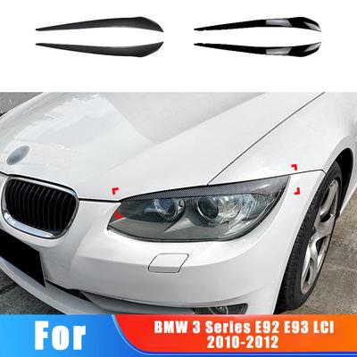 For BMW 3 Series E92 E93 LCI 2010-2012 2011 Car Front Headlight Eyebrow Exterior Sticker Decoration Modification Accessories