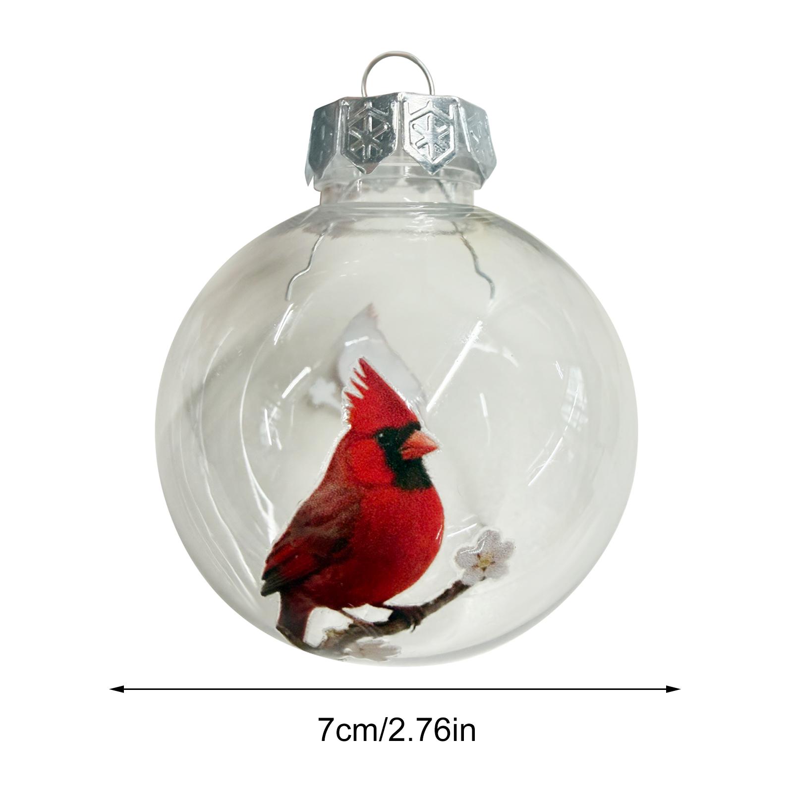 

PVC Glass Bird Decorations Bird Christmas Ornaments Clear Glass Bird Ornaments for Christmas Tree Holiday Decor Balls for Home кардинал