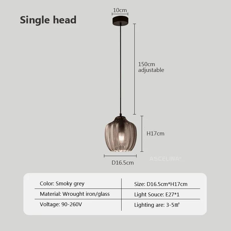 Retro Glas Pendelleuchte Foyer Esszimmer Schlafzimmer Pendelleuchten Kaffee Wohnzimmer Restaurant Hotel Innen LED Hängelampe