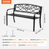 Outdoor Bench, 50 Inches Metal Garden Bench for Outdoors, 550 Lbs Load Capacity Bench, Outdoor Garden Park Bench with Backrest and Armrests, Patio