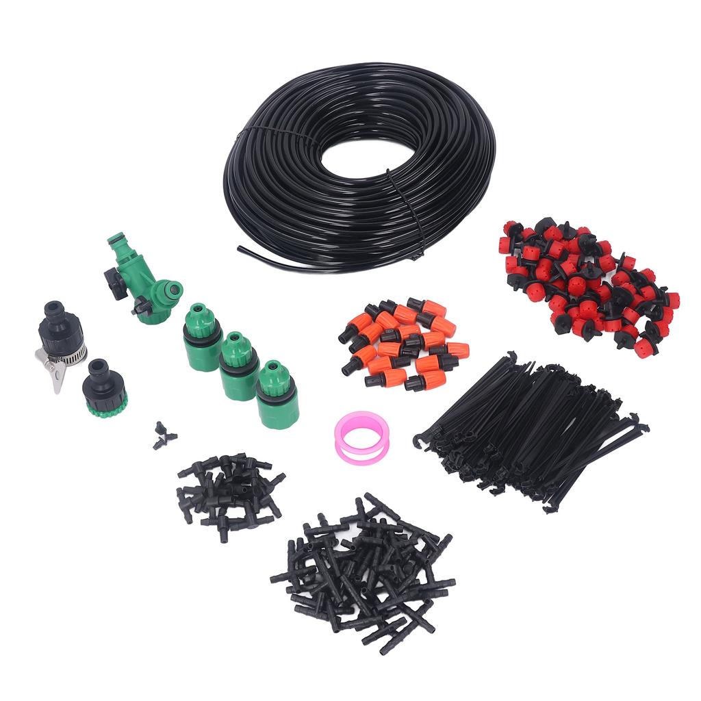 Drip Irrigation Kit 50m Tubing Adjustable Dripper Precise Watering Automatic Irrigation Set for Garden Farm Greenhouse