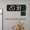 LED Digital Display Alarn Clock Brightness Dimmable Hangable and Desk Colck