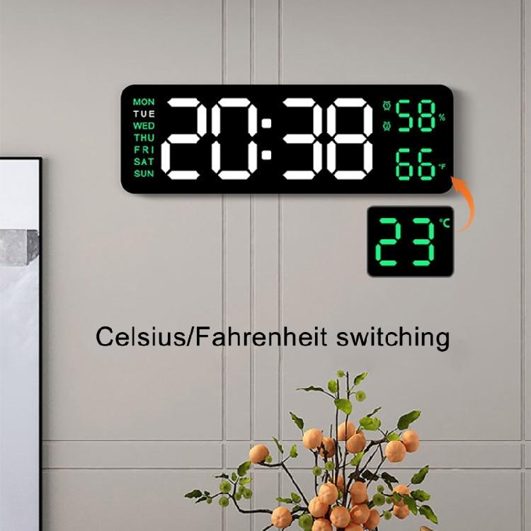 LED Digital Display Alarn Clock Brightness Dimmable Hangable and Desk Colck