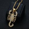 2025 Fashion Trend Jewelry Inlaid Zircon Animal Scorpion King Pendant Necklace