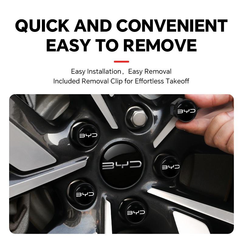 BYD SEAL U SEAL UDMI 2024 2025 2026 jaoks Auto Ratta Mutri Katted Automaatsed Rummu Kruvid Roostevastased Katte Märgise Kate Rummu Katted Autotarvikud