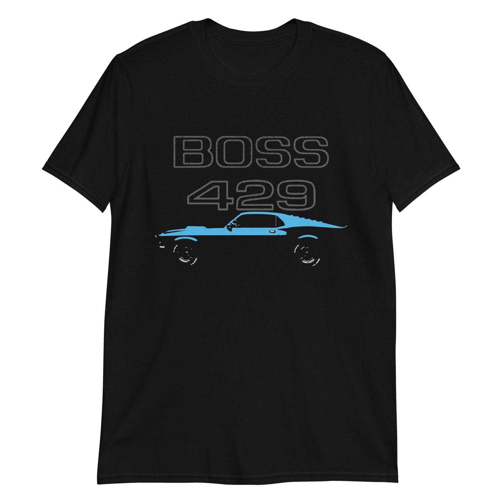 1969 Mustang Boss 429 Fastback Rare Blue Muscle Car Short-Sleeve T-Shirt S