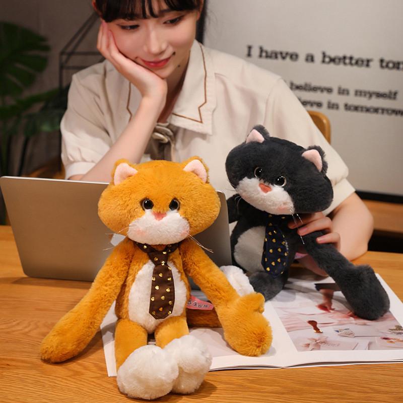 Adorable Long Arm Cat Plush Toy For Girls In Cute Brown Color Perfect Gift