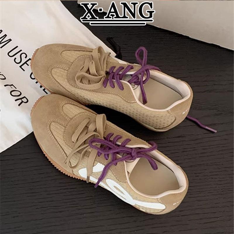 Cowhide Version of Red Women's Shoes Children's Autumn New Ultra-soft-soled Casual Sports Shoes