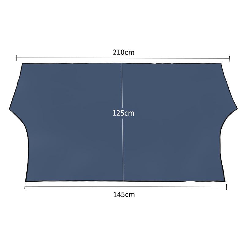 Водонепроницаемый автомобильный солнцезащитный козырек Серебристое покрытие Ткань Покрытие для снега и ветрового стекла. 210x125 cm