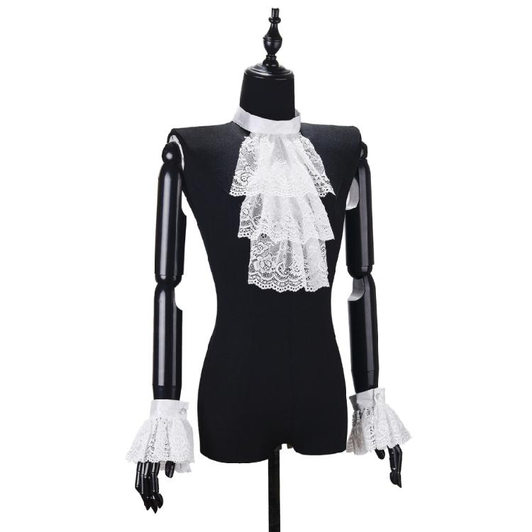 Vintage Styles Neck Ruff Unique Fashion Necklace Ruffled Pattern Neck Collar for Cosplay Lover