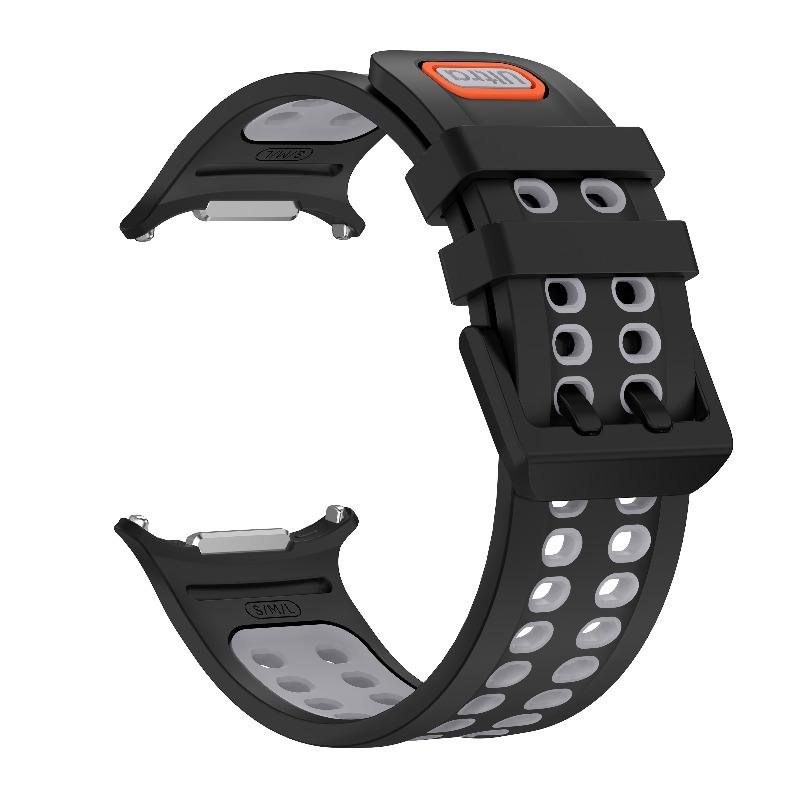 2 Stück Neues Silikon-Uhrenarmband für Samsung Galaxy Watch Ultra 2 1 Spezieller Anschluss Atmungsaktives Ersatzarmband Weich Wasserdicht