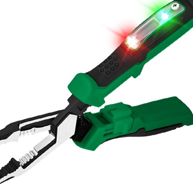5 IN 1 Stripping Pliers with Electricity Tester Multifunctional Wire Stripping Plier Electrician Crimping Cable Cutting