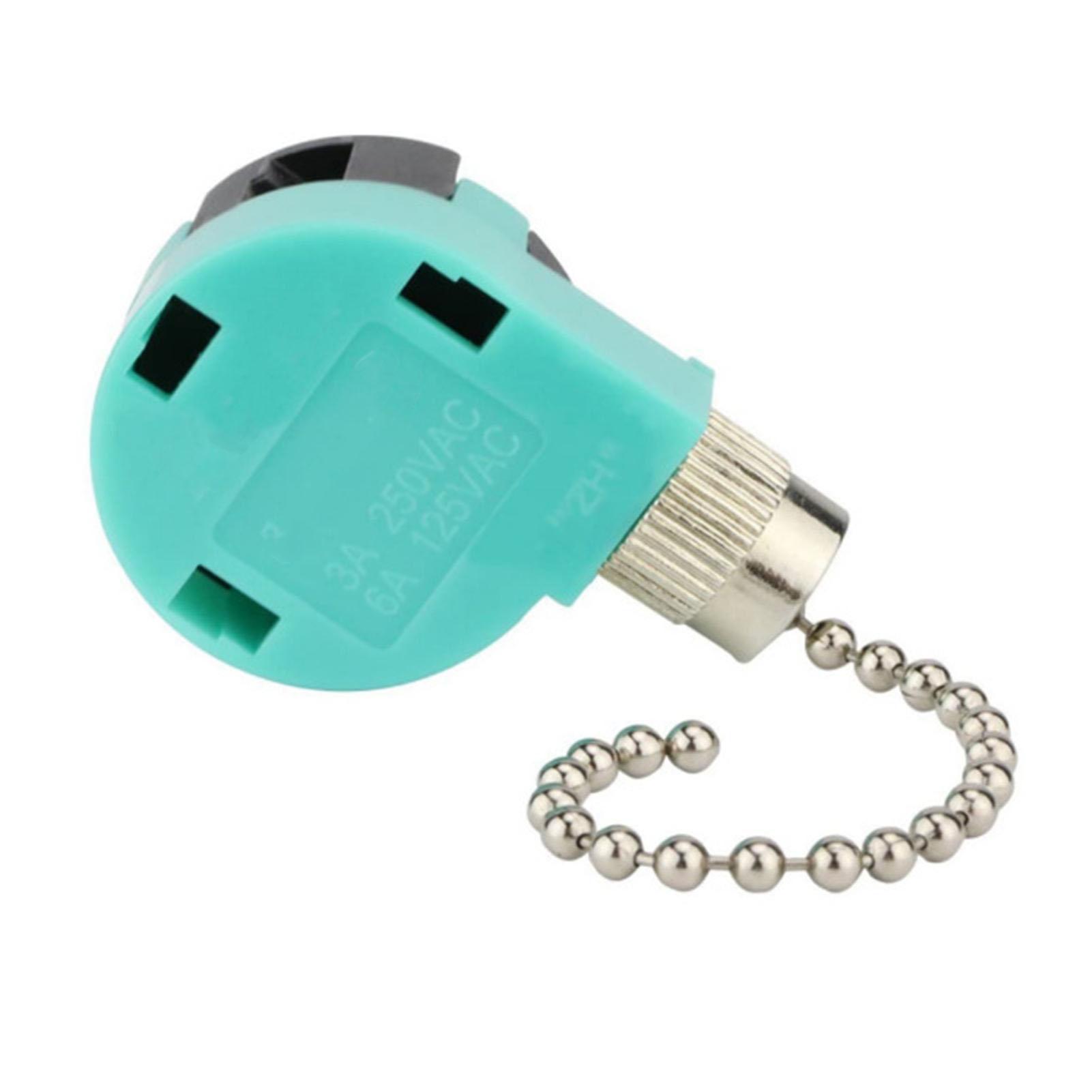 

2pcs Pull Chain Switch 3 Speed Replacement Ceiling Fan Light Switch Cord for Wall Lamp