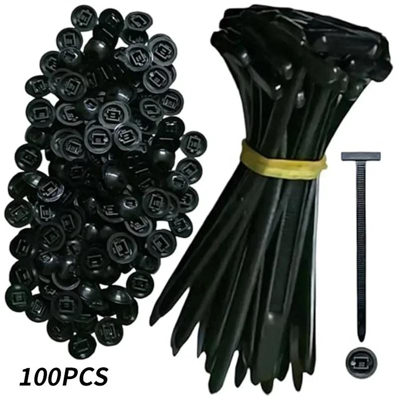 20/100pcs Nylon Cable Zip Ties Universal Cable Tie Buckle Fastening Strap for Fenders Engine Guards & DIY Fixing