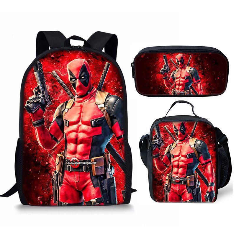 Backpack Satchel Pencil Case Three-Piece Set Student Schoolbag Cartoon Children'S Backpack