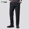 Shanshan Men's 2025 Autumn/Winter Fleece Lined Straight Leg Casual Pants