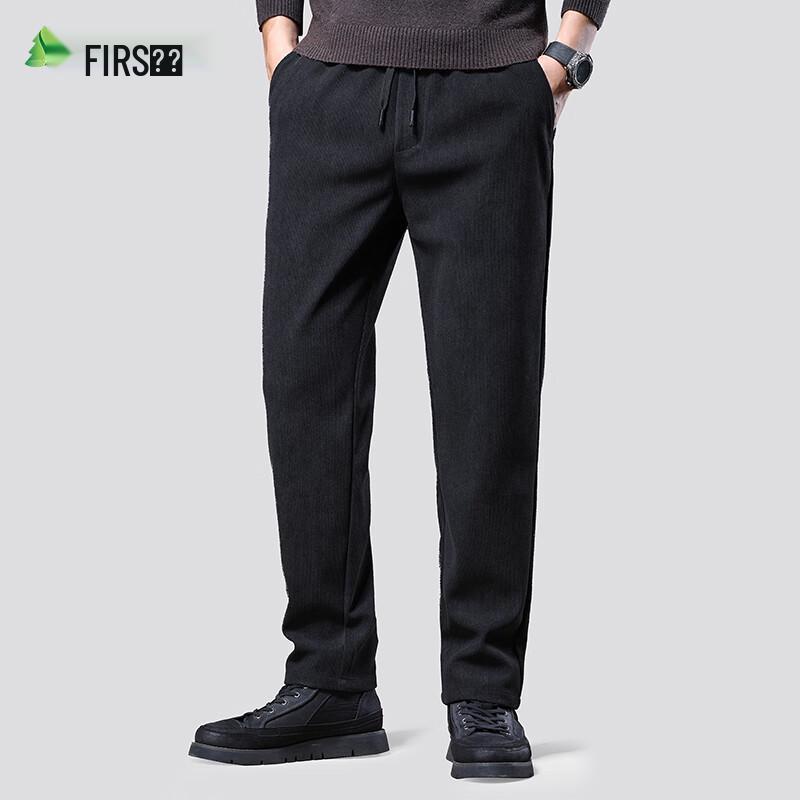 Shanshan Men's 2025 Autumn/Winter Fleece Lined Straight Leg Casual Pants