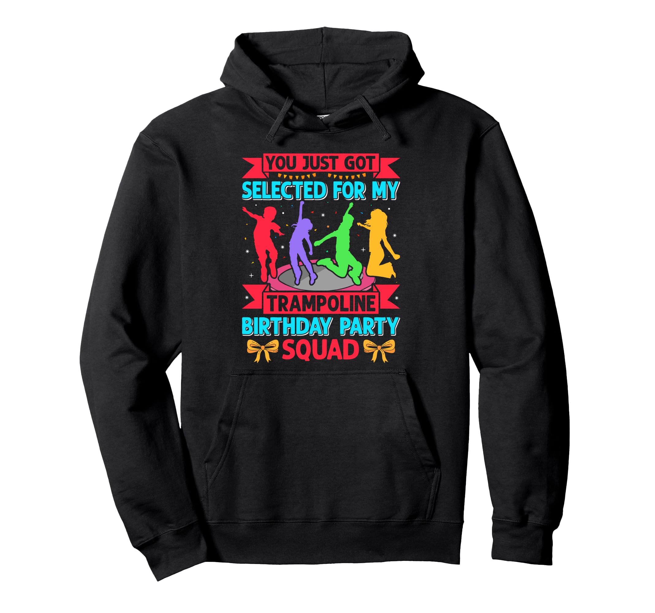 

Trampoline Lover Birthday Party Jump Celebration Kids Hoodie чёрный