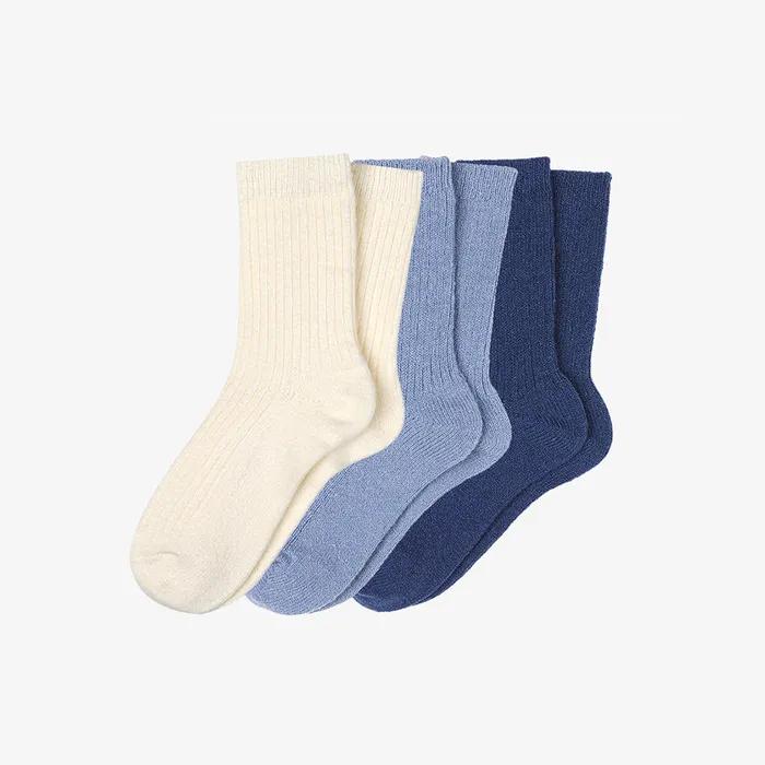 Wool Knit Socks 3 Pack