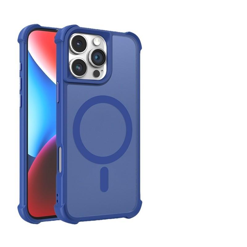 The new skin-sensitive magnetic mobile phone case is suitable for Apple 17PRO anti-drop protection 15 oil-injected skin-feeling iPhone17/16.