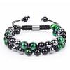 Men's Adjustable Yoga Bracelet with Natural Tiger Eye & Agate Stones