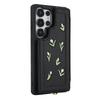 For Samsung Galaxy S25 Ultra Case Embroidered Tulips PU Leather Card Holder Back Cover with Shoulder Strap/Wrist Strap
