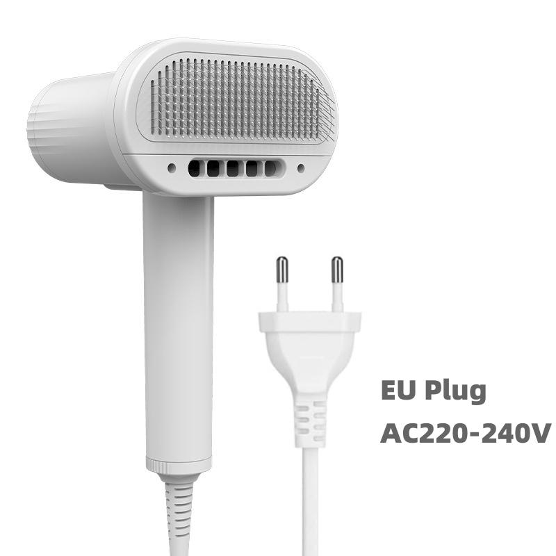 

Фен для домашних животных 2 в 1 с пуходеркой, защитой от перегрева, 3 режима обдува, бесшумный вентилятор для груминга собак с расческой