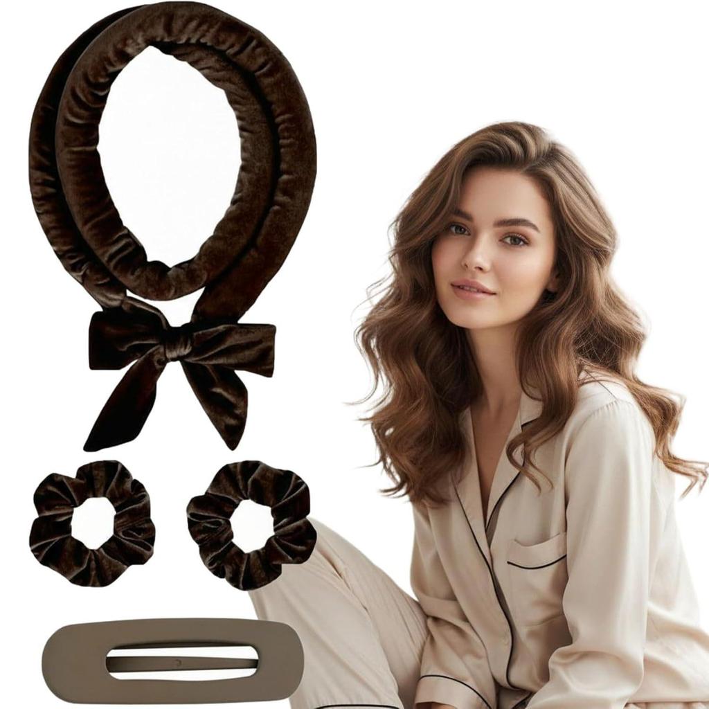 Crossbow Headband Heatless Curling Iron: Lazy Curl Bar for Big Waves & Sleep Styling Hair Roller