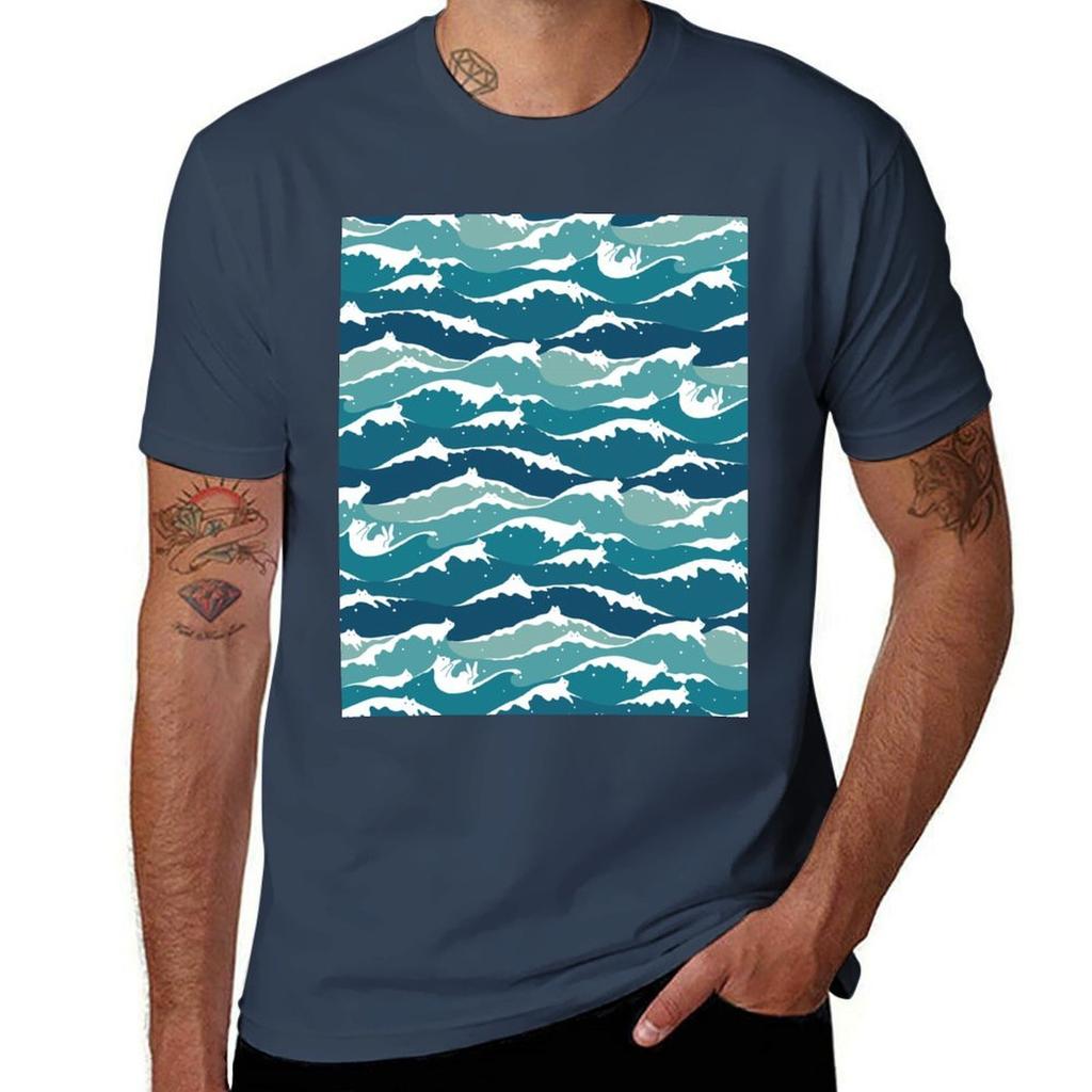 Cat Landscape 135 Cat Waves Tshirt Sports Casual Breathable Tee Shirt