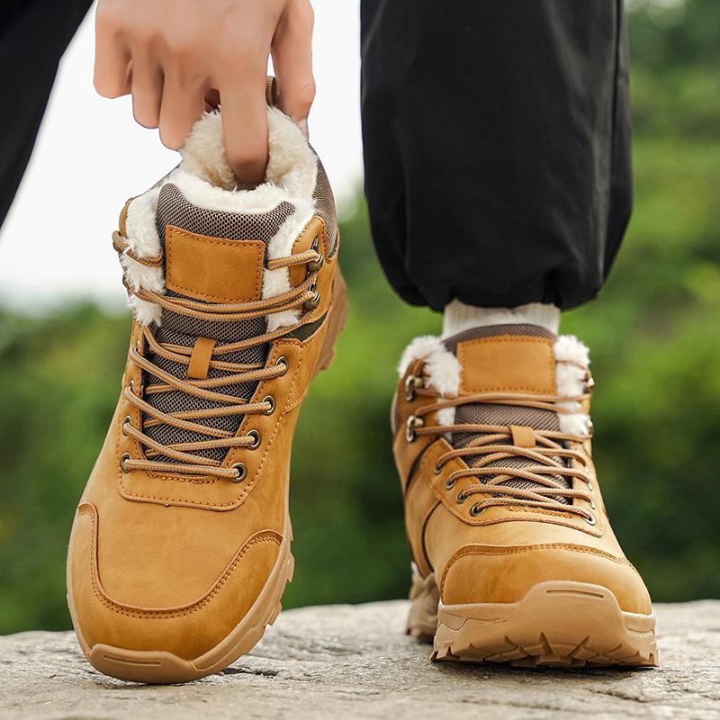 Herren Freizeitschuhe Herren Berg Schnee Stiefel Schnee Stiefel Herren Winterstiefel Warm halten Plüschstiefel Wanderschuhe