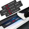 4Pcs Carbon Fiber Car Door Sill Protection 3D Sticker Car Accessories For Mustang F10 Zapatillas Miniatura Gt Shelby 2005 2015 Mujer 2012 Kuga
