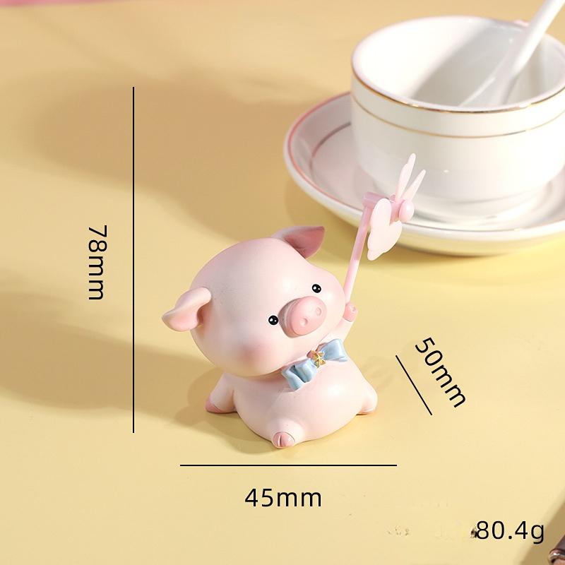 Windmill Small Accessories Resin Office Decompression Desktop Toys Cute Cartoon Animals Toys Car Accessories