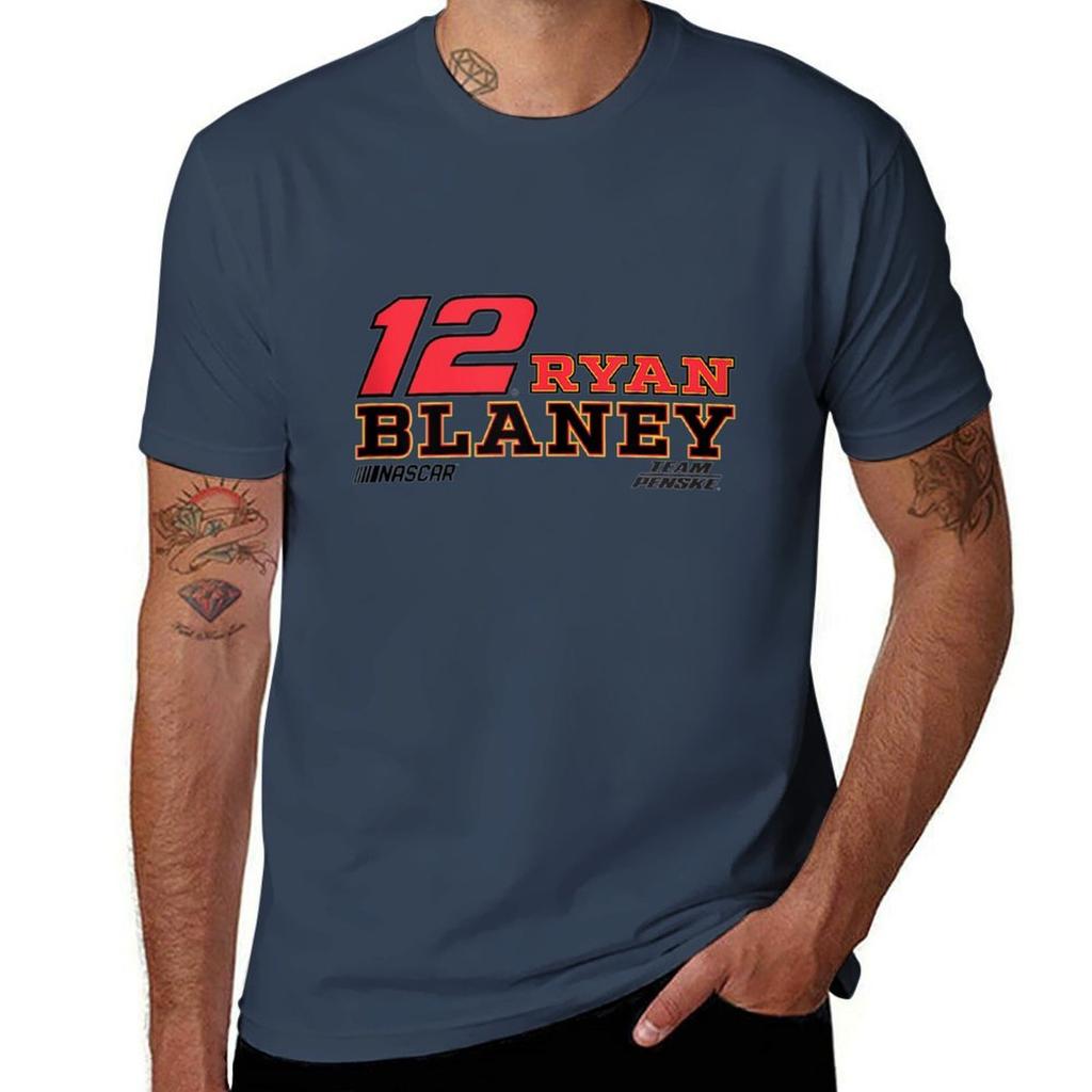 NASCAR - Ryan Blaney - Fahrer T-Shirt Baumwoll-T-Shirt-Pack Baumwoll-T-Shirt Mann T-Shirt