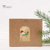 250Pcs/Roll Christmas Gift Tags Stickers Self-Adhesive Kraft Paper Clear Printed Pattern Fade-resistant Xmas Decals