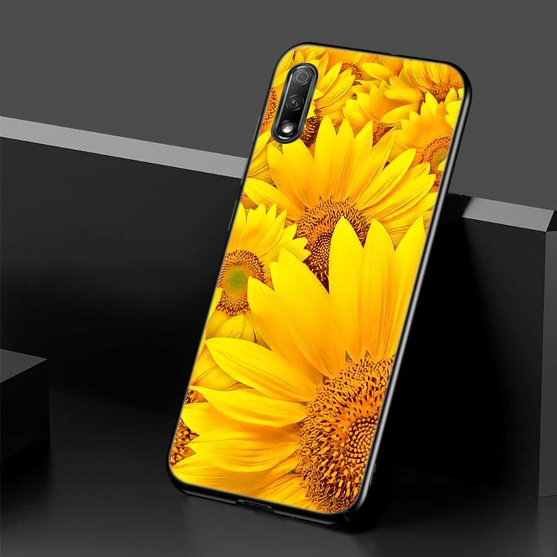 

Чехол с цветами подсолнуха для Huawei Honor 10X Lite 7A 8A 9X 20 Pro 7S 8C 8S 8X 9A 9C 10i 20i 30i 20E 20S 8 10 Lite, черный чехол Honor 30i