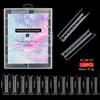 120pcs Kit Plastic Curve False Nails Art Dual Form French Tips Gel Extension Mode Acrylic Manicure Tool Accessories Sets