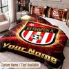 Southampton FC Printed Bedding Set Custom Name Text 1 Duvet Cover 2 Pillowcases For Bedroom