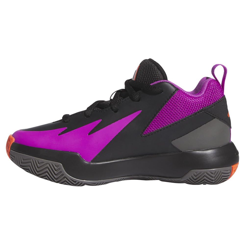 Adidas Junior Cross Up Select Mid Basketball Shoes for Boys and Girls NKK23 Core Orange Cm 'Em 17-21.5cm Black/Purple Burst/Impact (IG6645) 20.0
