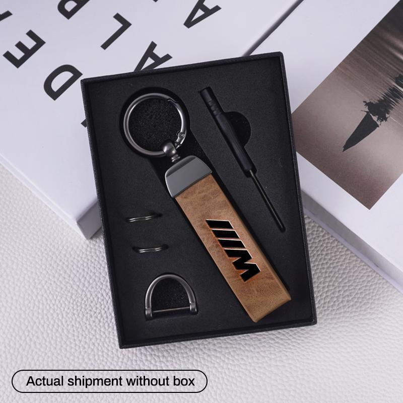Fashion Car Alloy Leather Key Rings Chain For BMW M X1 X2 X3 X5 X6 E46 E34 E30 F30 G20 E39 E90 E36 E60 Auto Keychain Accessories msbr98