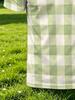 Men'S Outdoor Polo Shirt, Multi-Sizes Available, Green And White Checkered Print, Fashionable Casual Comfortable Top for Hiking And Leisure, Versatile