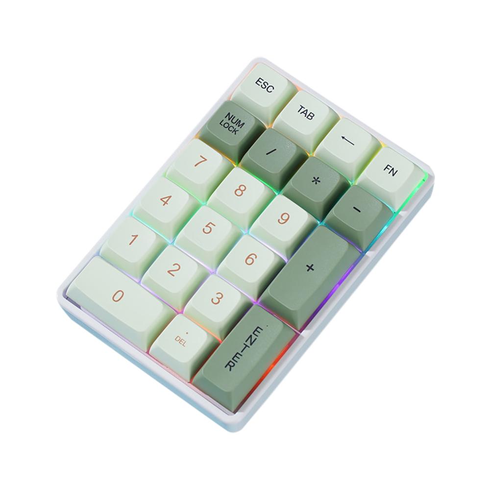 

Механическая клавиатура K21 с 21 клавишей, подключение по Bluetooth/2,4 ГГц/USB-C, красочная подсветка, возможность горячей замены всех клавиш для финансового учета Red Switch