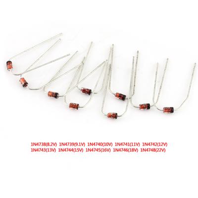 Electronic Zener Diode Assortment Kit 200 Pieces 10 Values, Low Leakage and Voltage Drop, 200 Pieces In 10 Values, Ideal  , High Effic