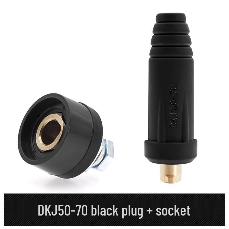 European Style Class A Welding Machine Plug & Socket with Thickened Brass DKJ10-25/35-50 Male-Female Coupler