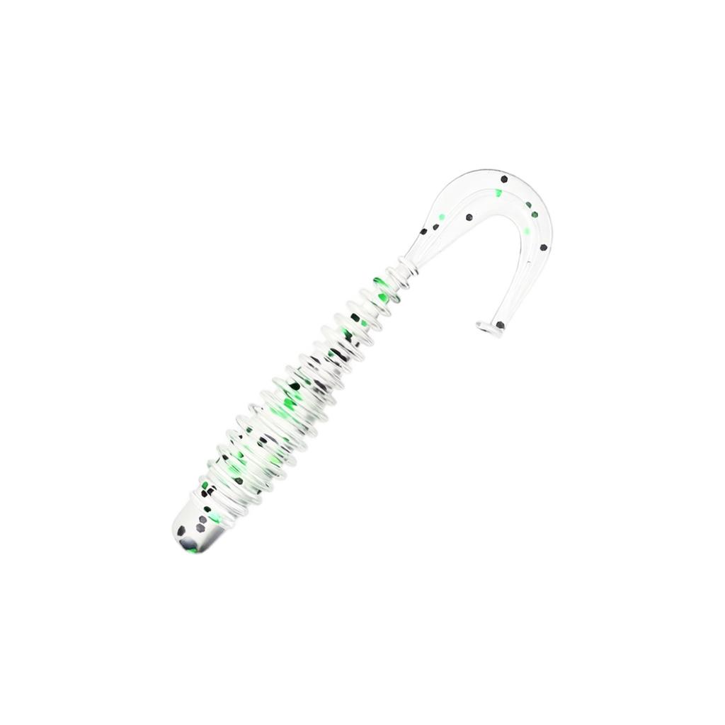 5 5cm Soft Fishing Lure 1g Curly Tail Worm Soft Bait for Micro Fishing Bass Whitebait Spiral Tail Artificial Bait for Freshwater Fish